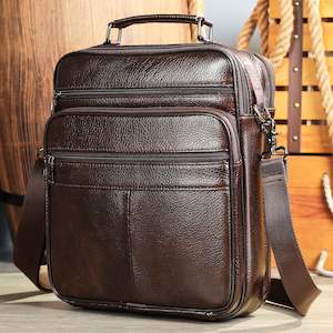 Messenger Bag: Men's Genuine Leather Satchel, Crossbody Bag, 13" Laptop Bag TC147| TOUCHANDCATCH NZ