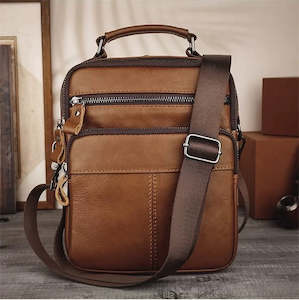 Men's Genuine Leather Crossbody Bag, Satchel TC535 | TOUCHANDCATCH NZ