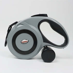 Collars And Leads: PUGGA Retractable Cord Dog Lead with Trash Bag Dipenser 8 Metre  | TOUCHANDCATCH NZ