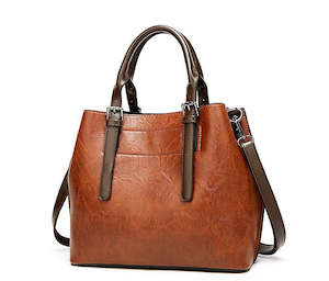 Tote Bags: Women's Vegan Leather HandBag, Crossbody Bag TC1015 Brown | TOUCHANDCATCH NZ