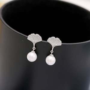 Women's Zircon Pearl Earrings TC221 | TOUCHANDCATCH NZ