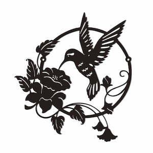 Home Decor: Home Decor, Metal Wall Art - HummingBird On Flower | TOUCHANDCATCH NZ
