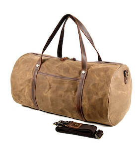 Waxed Canvas Travel Bag, Gym Bag 824 | TOUCHANDCATCH NZ