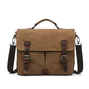 Men’s Washed Canvas Crossbody Bag, 13" Laptop Bag TC644
 | TOUCHANDCATCH NZ