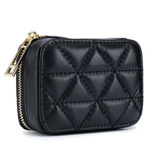 Genuine Leather Make Up Wallet With Mirror TC05 | TOUCHANDCATCH NZ