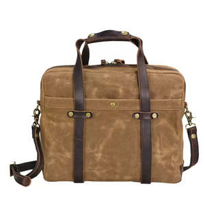 Waxed Canvas Crossbody Bag, 15.6 Inch Laptop Bag TC5179 | TOUCHANDCATCH NZ
