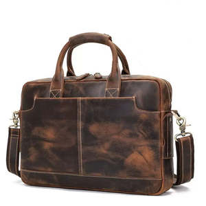 Genuine Leather Crossbody Bag, 15.6" Laptop Bag, Briefcase TC4382 | TOUCHANDCATCH NZ