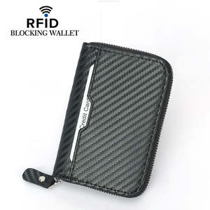 Men's RFID Carbon Fiber Zip-Around Wallet TC310 | TOUCHANDCATCH NZ