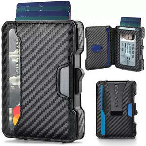 Mens Wallets: Carbon Fiber RFID Pop-up Card Case TCHT065 | TOUCHANDCATCH NZ