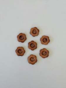 Your Home: buttons - wooden flowers