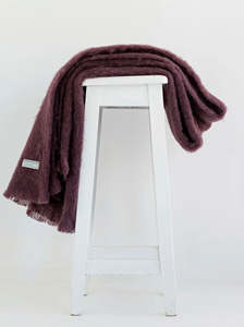 Your Home: windermere mohair blanket - mulberry