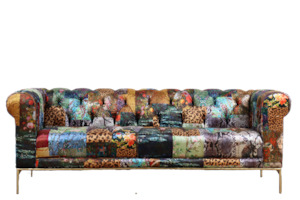 Sofa: TNC Contemporary Chesterfield 3 Seater Sofa, 1190S Patchwork 55D