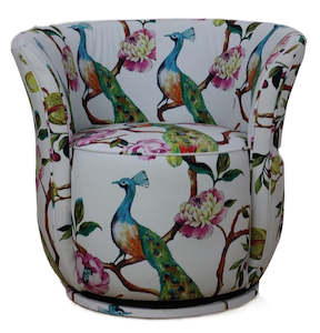 Bed Room: TNC Tub Swivel Chair, Peacock 1090-03