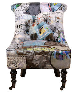 Bed Room: TNC Patchwork Bedroom Chair, 2295-76B