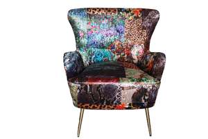 TNC Patchwork Accent Chair 2393-2, 55D