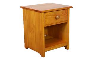 Bed Room: Town & Country NZ Pine Bedside Cabinet