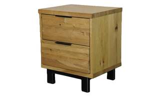 Bed Room: Solid Oak Bedside Cabinet, 2 Drawers