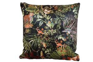 Lounge: TNC Green Jungle Large Patchwork Cushion, 103C