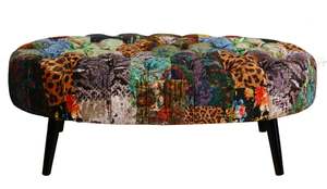 TNC Oval Patchwork Ottoman, 1163-O-55D