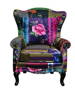 Lounge: TNC Patchwork Wing Chair, 2222-88C