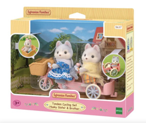 Sylvanian Families: Sylvanian Families Tandem Cycling Set Husky Sister & Brother