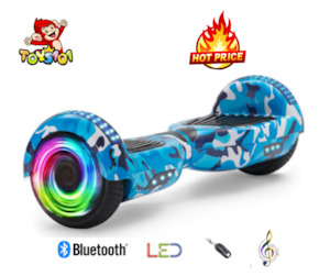 Outdoor Sports: HOVERBOARD 6.5 BLUE WITH BLUETOOTH & REMOTE CONTROL