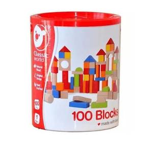 Classic World 100Pc Wooden Blocks