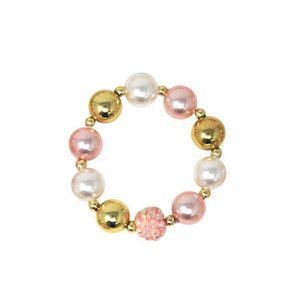 Pink Poppy You Are Golden Pearl Bracelet