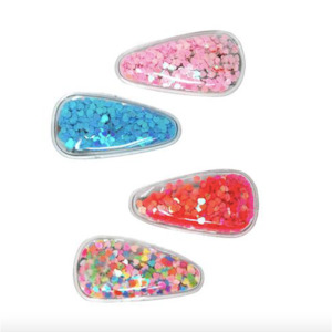 Pink Poppy Glitter Shaker Snapclip Set Assorted Colours/Styles