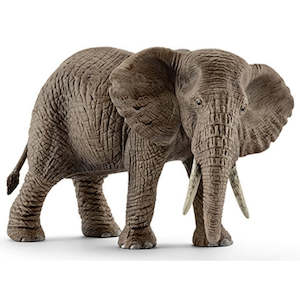 Animals: Schleich African Elephant Female (Brown Dot)
