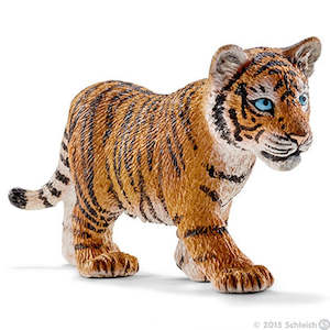 Animals: Schleich Tiger Cub (Red Dot)