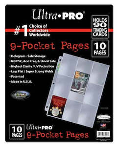 Ultra Pro 9 Pocket Pages (10 Pack)