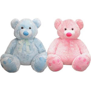 Teddy Time Roly Bear 125cm Assorted (Blue Or Pink)
