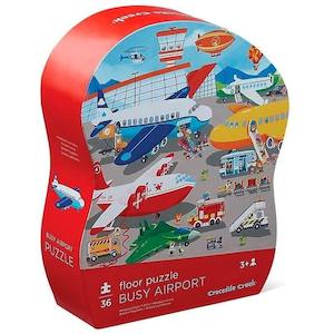 Crocodile Creek Busy Airport Floor Puzzle 36Pc