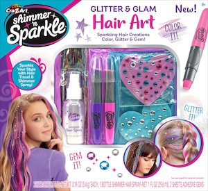Cra-Z-Art Shimmer N Sparkle Glitter & Glam Hair Art