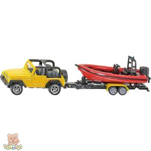 Siku Jeep With Boat 1658