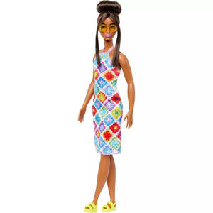 Barbie: Barbie Fashionistas Doll with Bun and Crochet Halter Dress