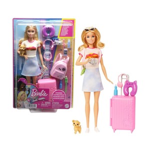 Barbie: Barbie Doll And Accessories Travel Set With Puppy
