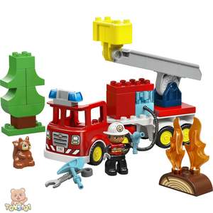 Duplo: LEGO DUPLO Fire Engine with Hose and Firefighter 10473