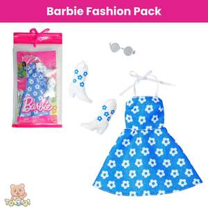 Barbie Fashion Pack Blue Floral Sundress Outfit