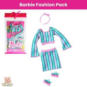 Barbie Fashion Pack Bubblegum Pink & Mint Stripe Outfit