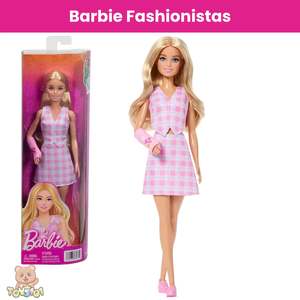 Dolls: Barbie Fashionistas Doll #243 with Blonde Hair and Pink Arm Cast