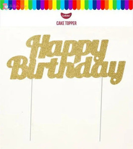 Products: Gold Card Happy Birthday Cake Topper