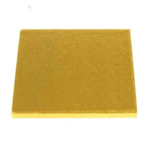 Products: 15 Inch Square Gold Cake Board