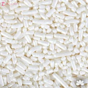Pearl White Sprinkle Hail/ Jimmies 30gm