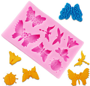 Cake Decorating Butterfly & Bugs Silicone Mould