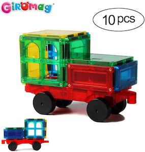 Magnetic Toys: Giromag 10 Pcs Magnetic Tiles Building Blocks