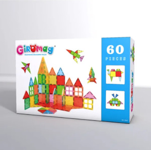 Magnetic Toys: Giromag 60 Pcs Magnetic Tiles Building Blocks