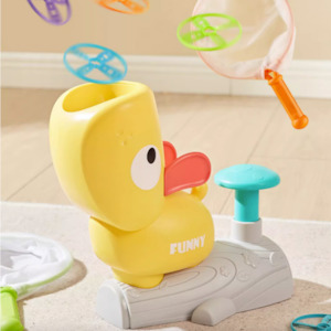 Sales: Fun Flying Discs Saucer Foot Launcher Toy - Yellow