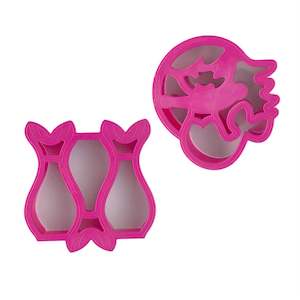 Lunch Box And Water Bottle: Lunch Punch Sandwich Cutters - Mermaid(Pairs)